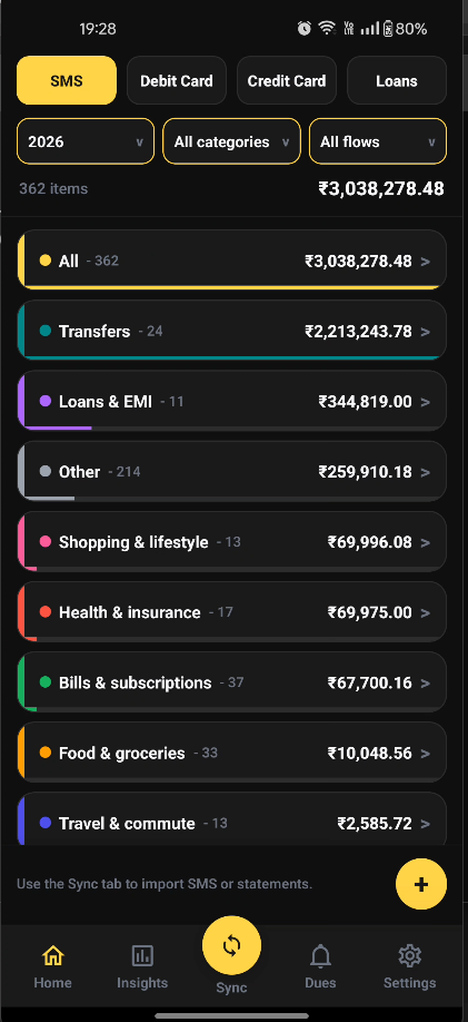 Spend Sense expense tracker